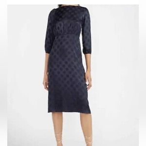 Knee length navy dress